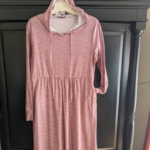 mauve hooded dress - xl